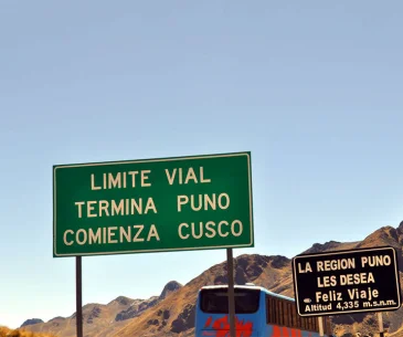 bus from cusco to puno traveling through the andean highlands