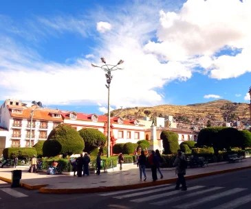 lake titicaca panoramic view andes peru