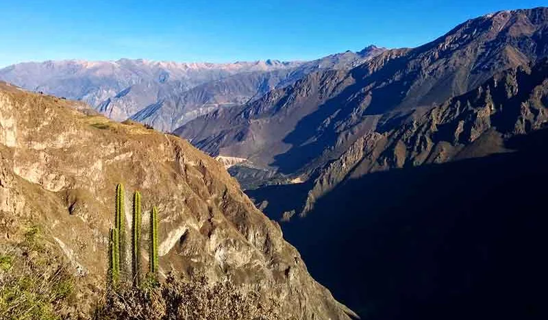 colca canyon peru high altitude landscape mountains view