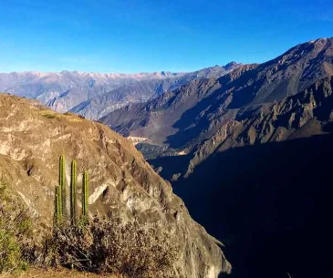 colca canyon peru high altitude landscape mountains view