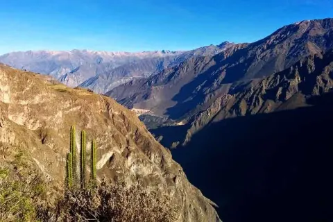 colca canyon peru high altitude landscape mountains view