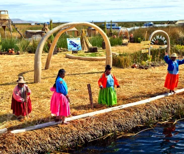 lake titicaca blue sky sunny weather puno