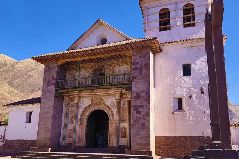 Andahuaylillas church, one of the stops on the tourist bus between Cusco and Puno